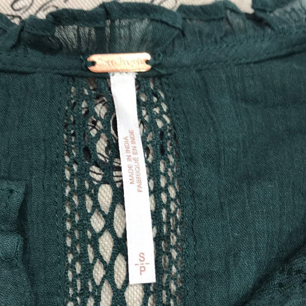 🎁 Free People Emma Eyelet Yoke Blouse - Picture 4 of 6